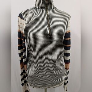 We The Free Striped Half-Zip Pullover
